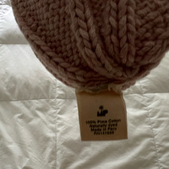 6-12m misha & puff pink WOOL bonnet - Picture 3 of 3